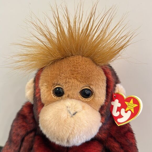 Ty Beanie Buddy (Large) - Schweetheart - Orangutan Monkey (14") - Picture 2 of 10